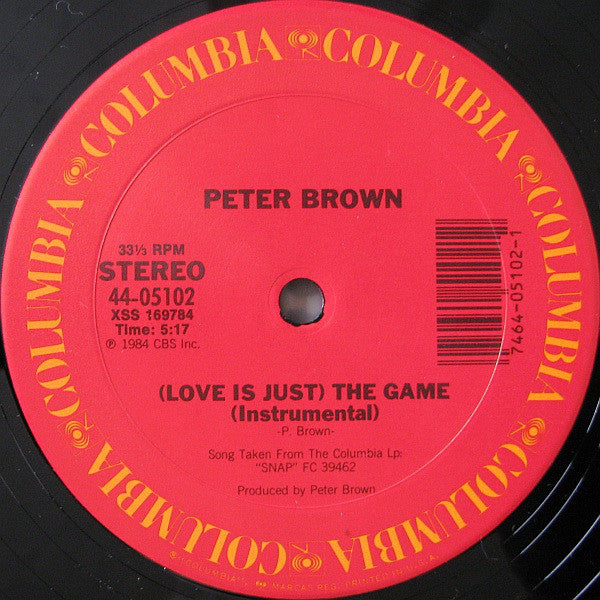 Peter Brown (2) : (Love Is Just) The Game (12")