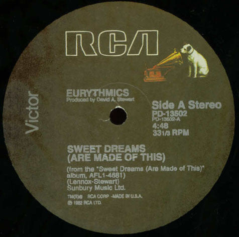 Eurythmics : Sweet Dreams (Are Made Of This) (12", Single)