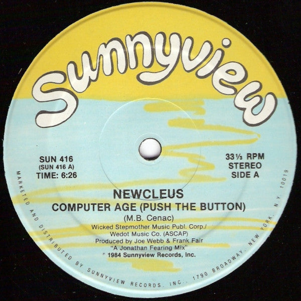 Newcleus : Computer Age (Push The Button) (12", Single)