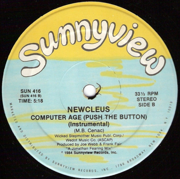 Newcleus : Computer Age (Push The Button) (12", Single)