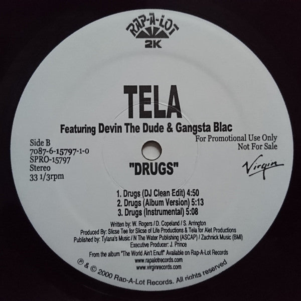 Tela : Bye ! Bye! Hater! / Drugs (12", Promo)