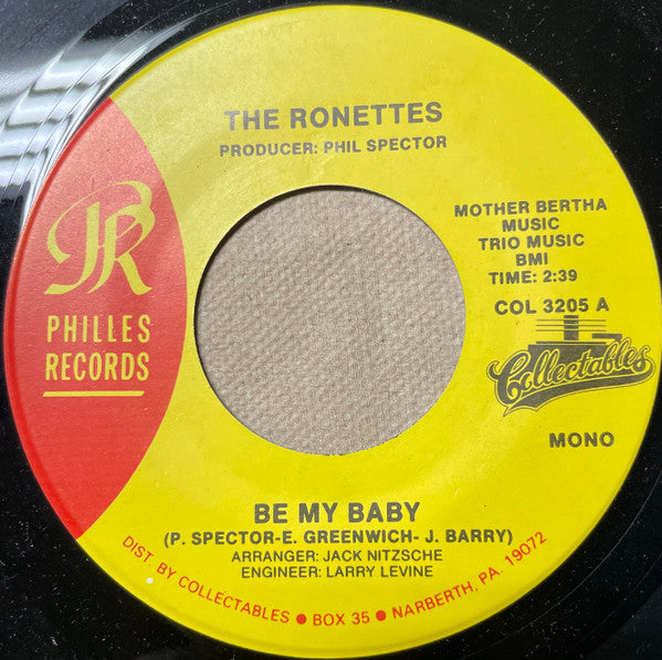 The Ronettes : Be My Baby / So Young (7", Single, Mono, Gol)