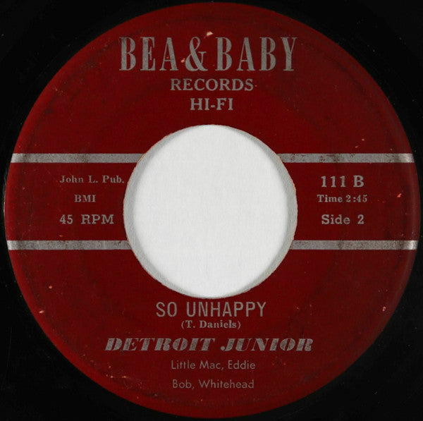 Detroit Junior : Money Tree / So Unhappy (7")