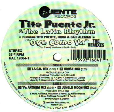 Tito Puente Jr. & The Latin Rhythm : Oye Como Va - The Remixes (2x12")