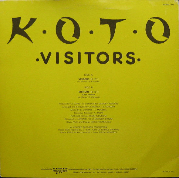 Koto : Visitors (12", M/Print)