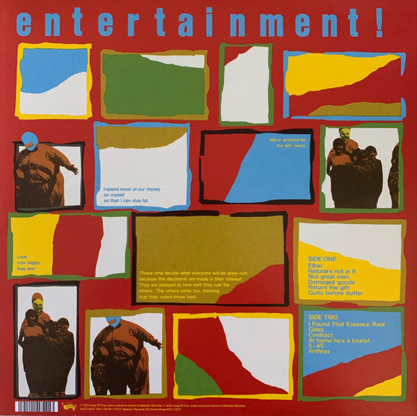 Gang Of Four : Entertainment! (LP, Album, RE)