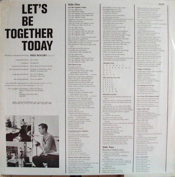 Misterogers* : Let's Be Together Today (LP)