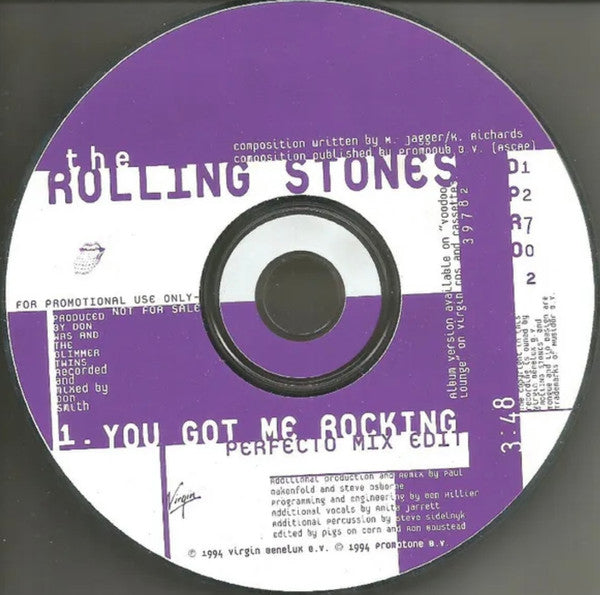 The Rolling Stones : You Got Me Rocking (Perfecto Mix Edit) (CD, Single, Promo)