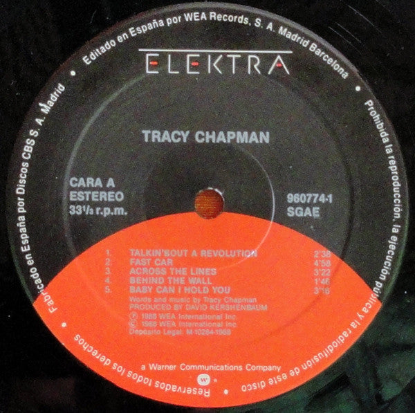 Tracy Chapman : Tracy Chapman (LP, Album)