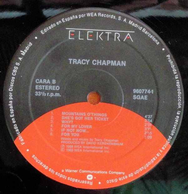 Tracy Chapman : Tracy Chapman (LP, Album)