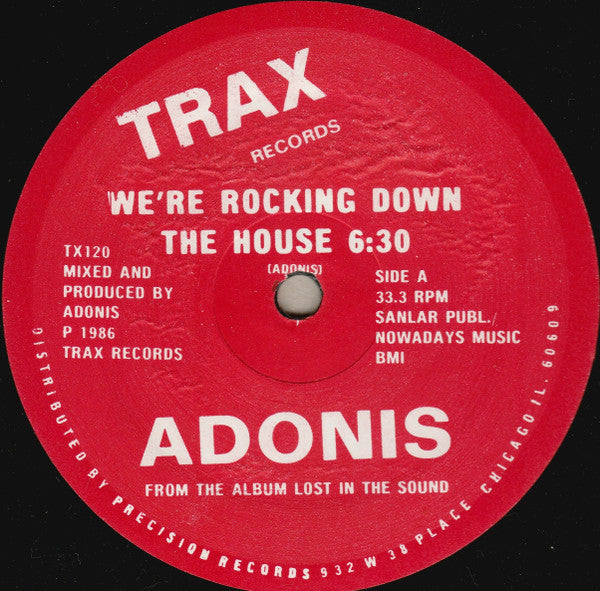 Adonis : We're Rocking Down The House (12")