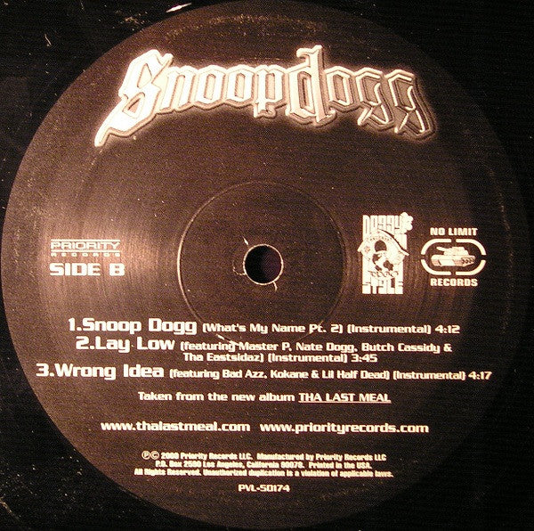 Snoop Dogg : Snoop Dogg / Lay Low / Wrong Idea (12")