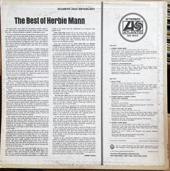 Herbie Mann : The Best Of Herbie Mann (LP, Comp, RE, RI)