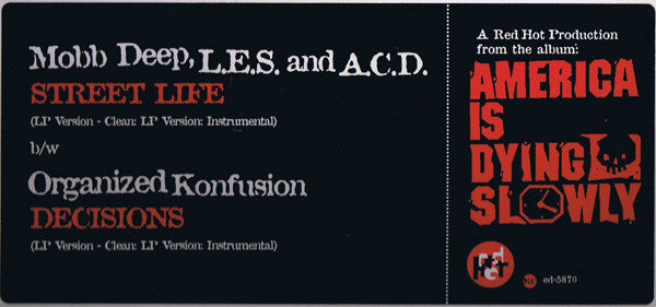 Mobb Deep, L.E.S. and ACD / Organized Konfusion : Street Life / Decisions (12", Promo)