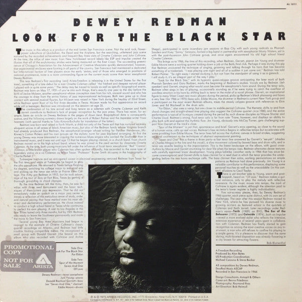 Dewey Redman : Look For The Black Star (LP, Album, Promo, RE)