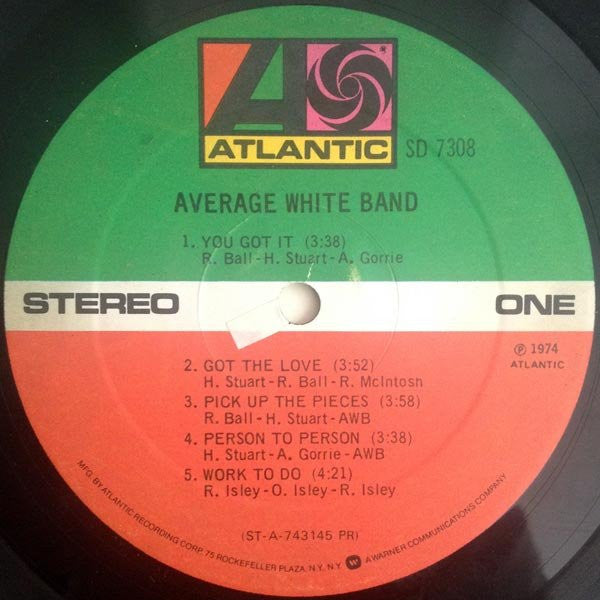 Average White Band : AWB (LP, Album, PR,)