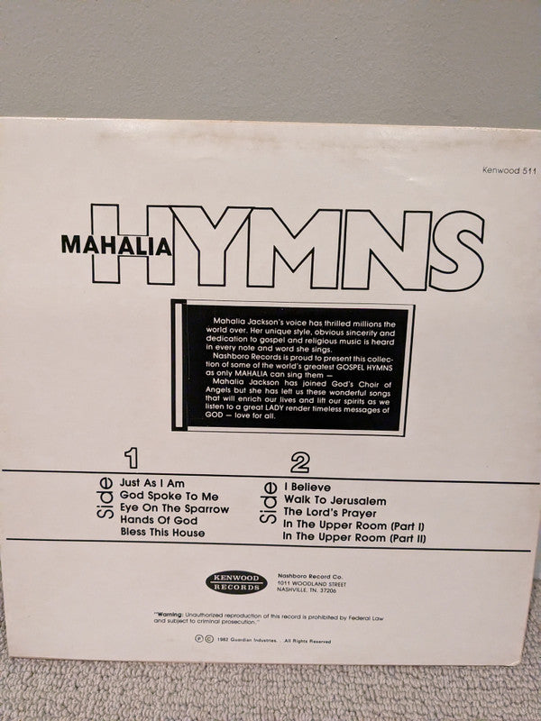 Mahalia Jackson : Hymns (LP, Comp)