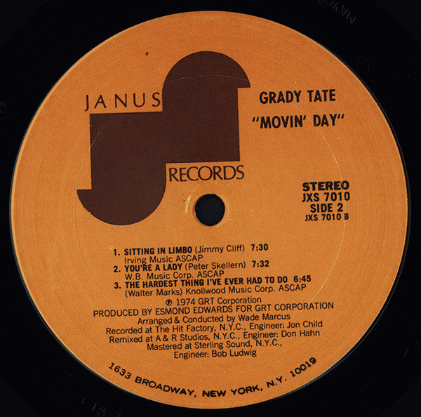 Grady Tate : Movin' Day (LP, Album)