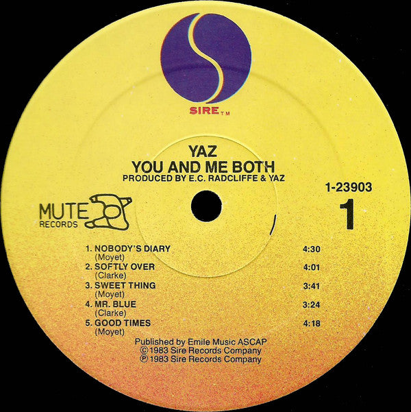 Yazoo : You And Me Both (LP, Album, All)