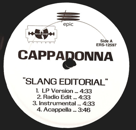 Cappadonna : Slang Editorial / The Pillage / 97 Mentality (12")