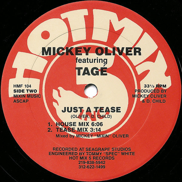 Mickey Oliver Featuring Tagé : Just A Tease (12")