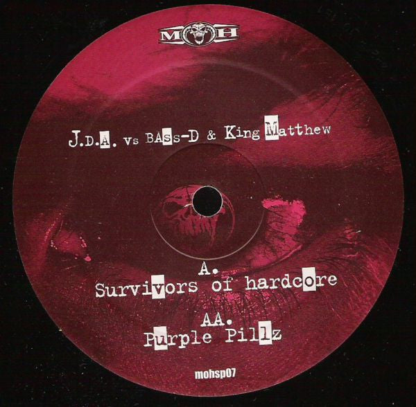 DJ J.D.A. vs Bass-D & King Matthew : The Survivors Of Hardcore (10")