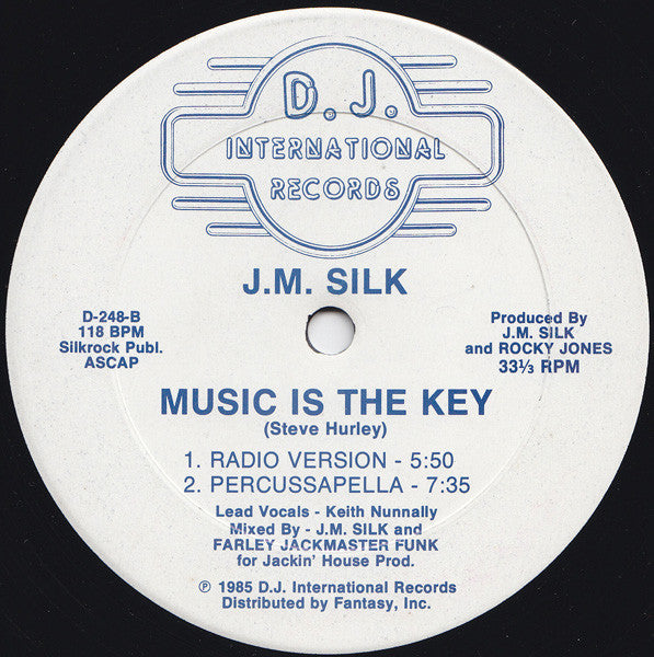 J.M. Silk : Music Is The Key (12", RE)