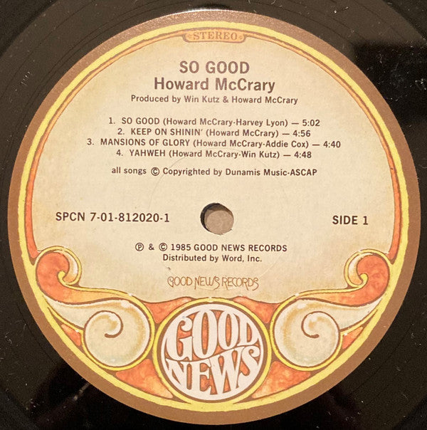 Howard McCrary : So Good (LP, Album)