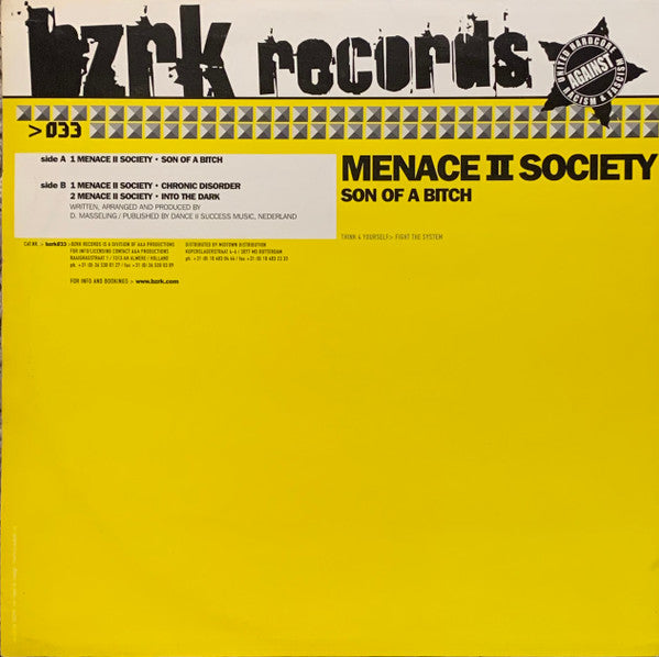 Menace II Society : Son Of A Bitch (12")