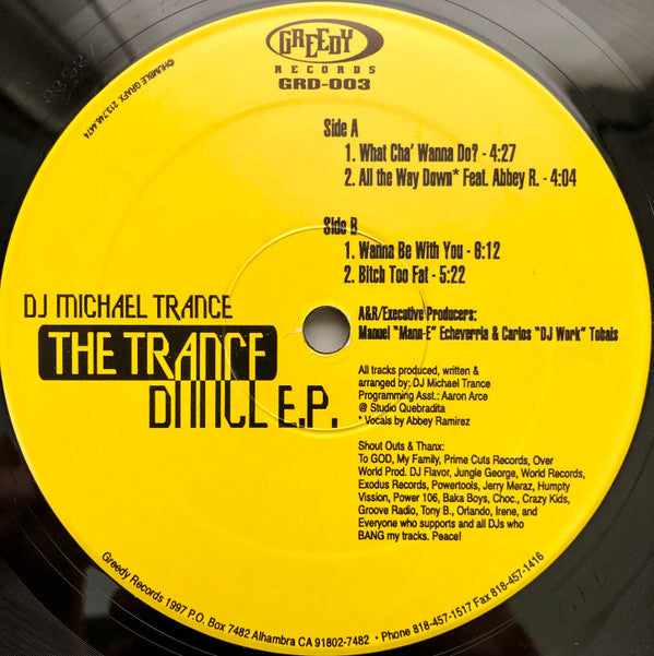 Michael Trance : The Trance Dance E.P. (12", EP)