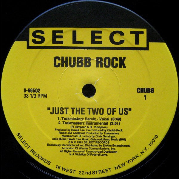 Chubb Rock : Just The Two Of Us (12", Maxi)