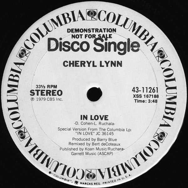 Cheryl Lynn : Keep It Hot / In Love (12", Single, Promo)