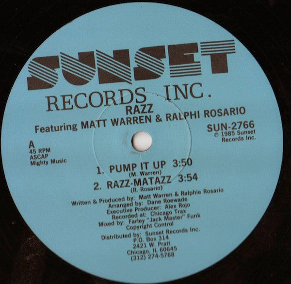 Raz Featuring Matt Warren & Ralphi Rosario : Pump It Up (12")