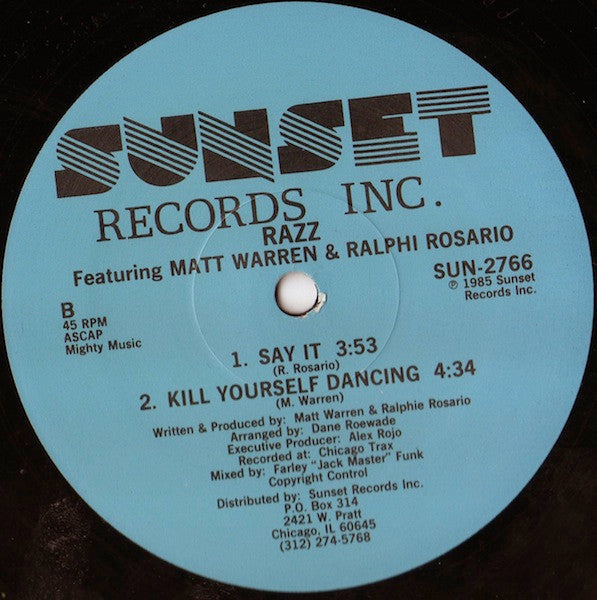 Raz Featuring Matt Warren & Ralphi Rosario : Pump It Up (12")