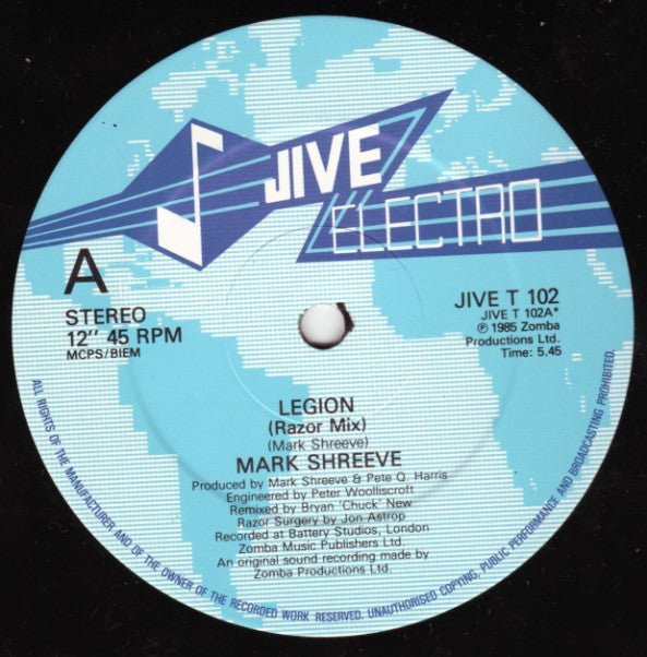 Mark Shreeve : Legion (Razor Mix) (12")