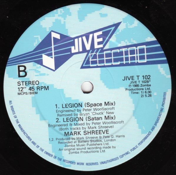 Mark Shreeve : Legion (Razor Mix) (12")