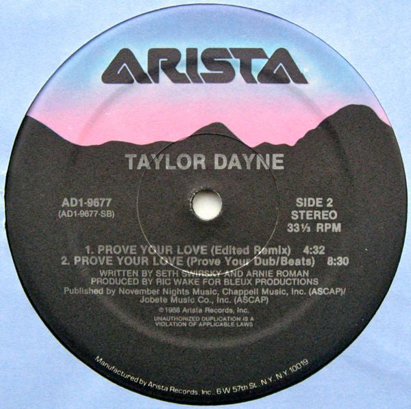 Taylor Dayne : Prove Your Love (12", Single)