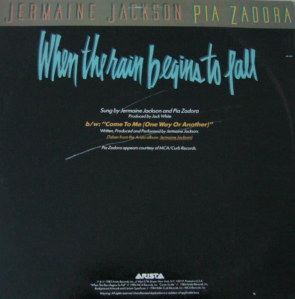 Jermaine Jackson & Pia Zadora : When The Rain Begins To Fall (12")
