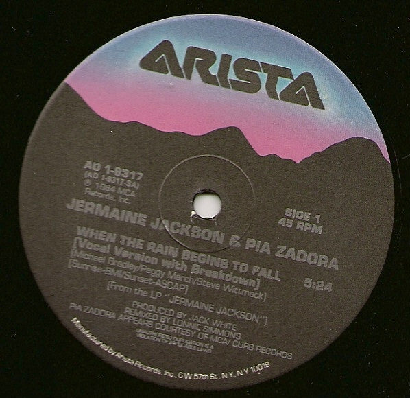 Jermaine Jackson & Pia Zadora : When The Rain Begins To Fall (12")
