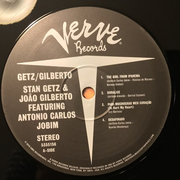 Stan Getz & João Gilberto Featuring Antonio Carlos Jobim : Getz / Gilberto (LP, Album, RE)