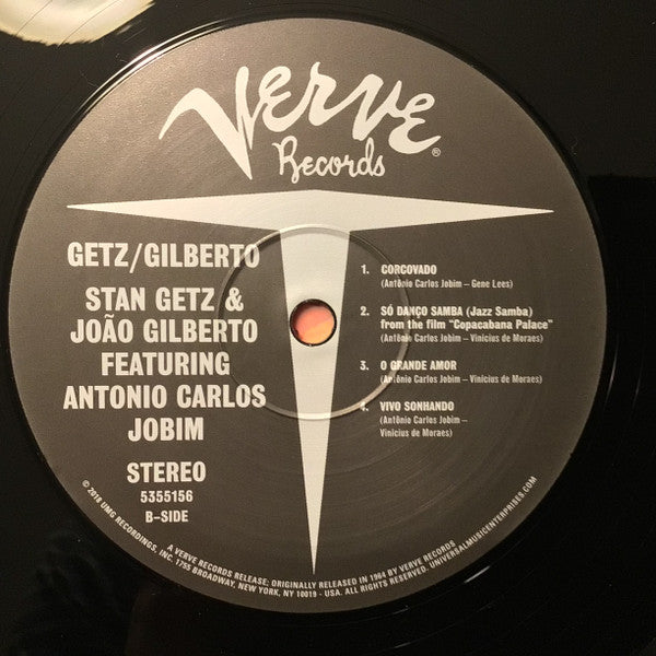 Stan Getz & João Gilberto Featuring Antonio Carlos Jobim : Getz / Gilberto (LP, Album, RE)