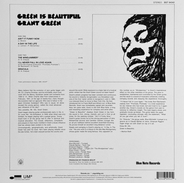 Grant Green : Green Is Beautiful (LP, Album, RE, 180)