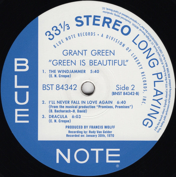 Grant Green : Green Is Beautiful (LP, Album, RE, 180)