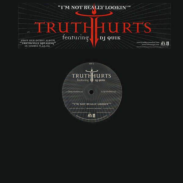 Truth Hurts Featuring DJ Quik : I'm Not Really Lookin' (12", Single, Promo)