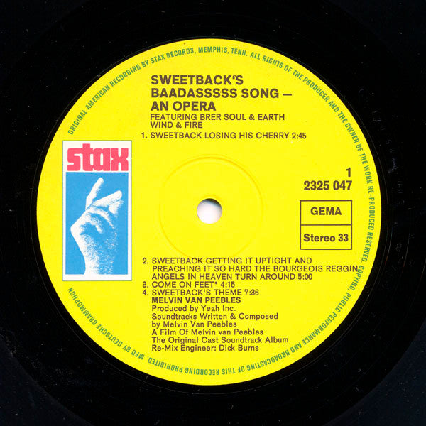 Melvin Van Peebles : Sweet Sweetback's Baadasssss Song (An Opera) (LP, Album)