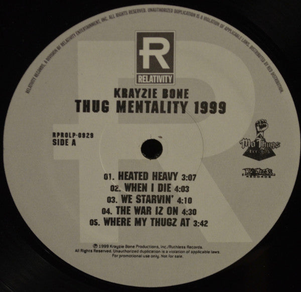 Krayzie Bone : Thug Mentality 1999 (12", MiniAlbum, Promo)