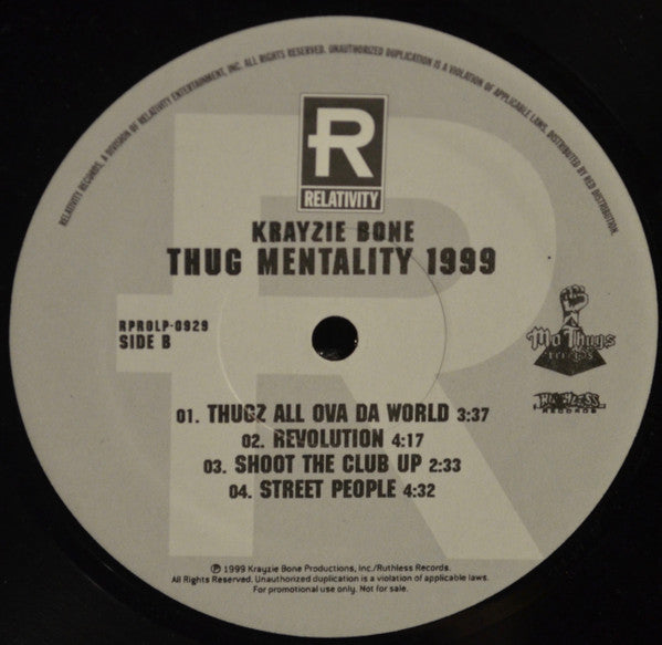 Krayzie Bone : Thug Mentality 1999 (12", MiniAlbum, Promo)