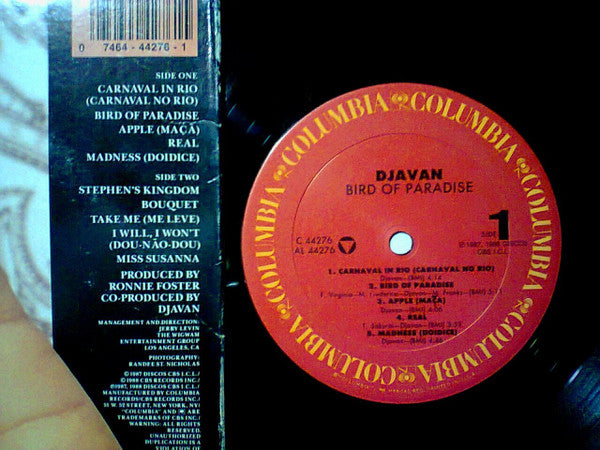 Djavan : Bird Of Paradise (LP, Album)