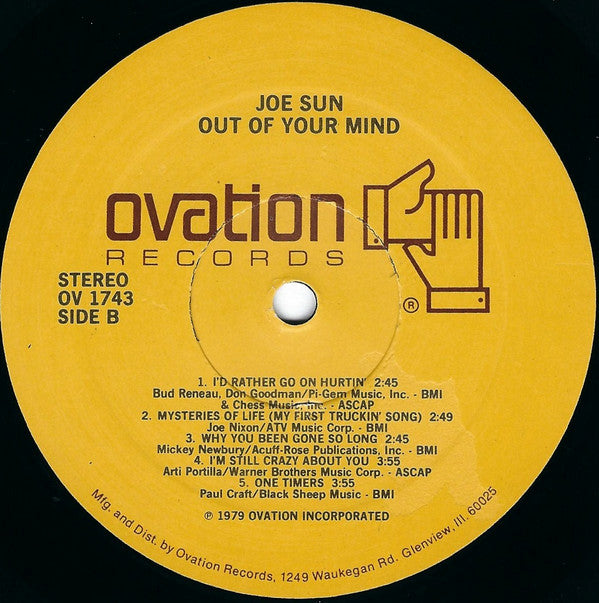 Joe Sun : Out Of Your Mind (LP, Album)