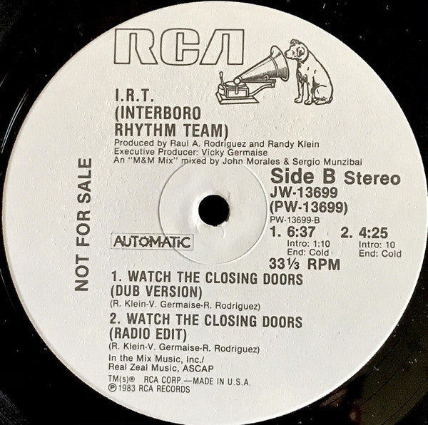 Interboro Rhythm Team : Watch The Closing Doors! (12", Promo)